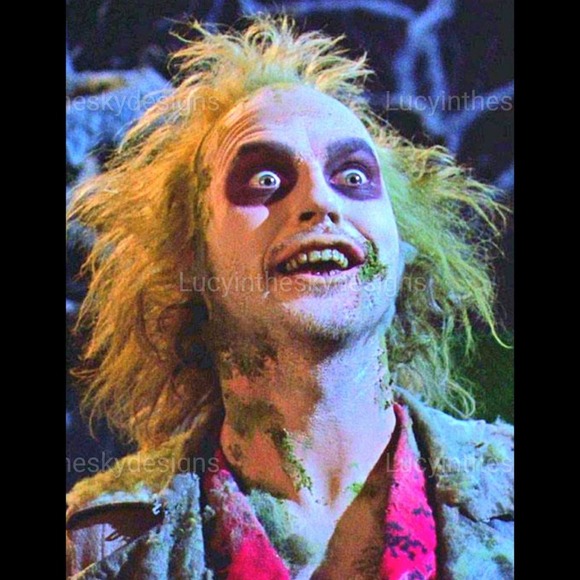 Art Print Beetlejuice Ghost With the Most Halloween Spooky Macabre Wall Decor - Picture 2 of 5